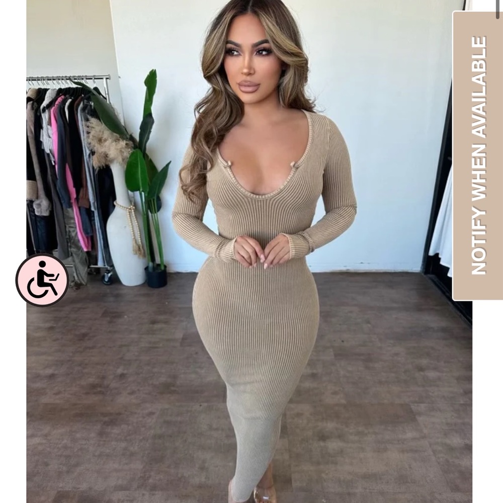 Bodycon ribbed maxi dress